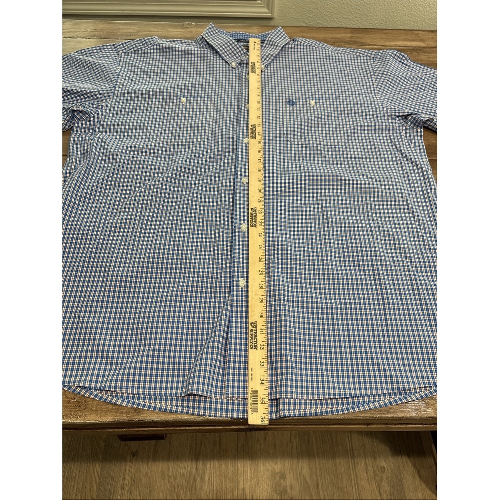 Wrangler Mens Western‎ George Strait Short Sleeve Cotton Blend Plaid Shirt 3X - Picture 6 of 9